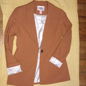 Forever 21 lined blazer deep orange/yellow mustard